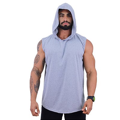 Regata Machão com Capuz Longline MXD Conceito 50% Algodão 50% Poliéster Mescla Tradicional