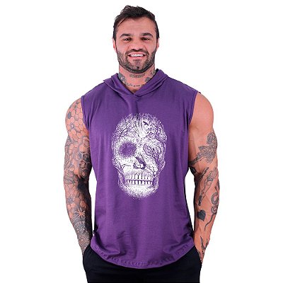 Regata Machão com Capuz Longline MXD Conceito Forest Skull