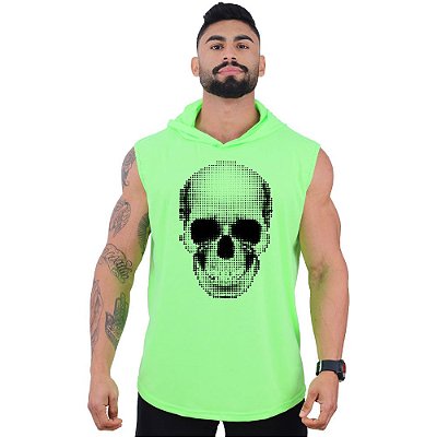 Regata Machão com Capuz Longline MXD Conceito Caveira Pontilhada