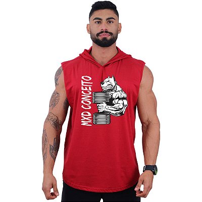 Regata Machão com Capuz Longline MXD Conceito Pitbull BodyBuilder