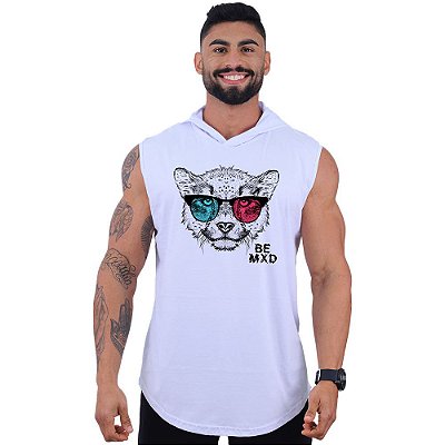 Regata Machão com Capuz Longline MXD Conceito Leopardo de Óculos 3D