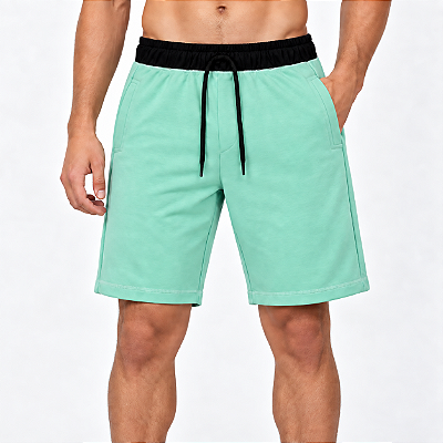 Bermuda Masculina Moletom MXD Conceito Verde Bebê Liso