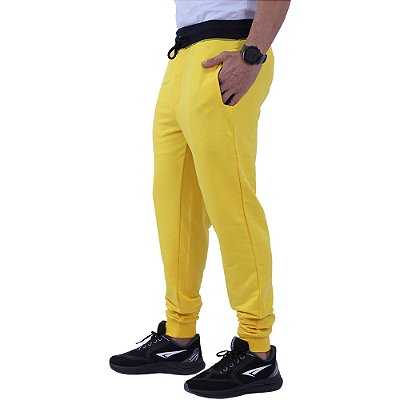 Calça Masculina Moletom MXD Conceito Amarelo Ouro