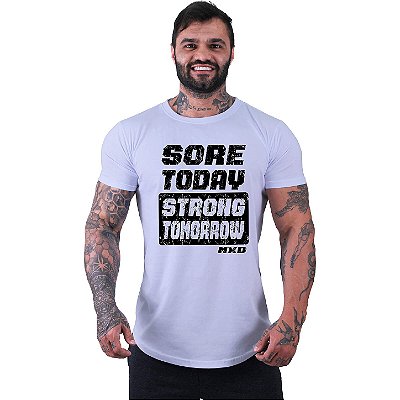 Camiseta Longline Masculina Manga Curta MXD Conceito Sore Today Strong Tomorrow