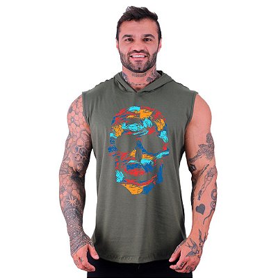 Regata Machão com Capuz Longline MXD Conceito Caveira Abstrata
