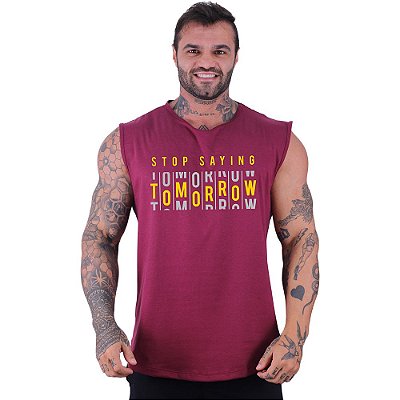 Regata Machão Longline Sem Manga MXD Conceito Stop Saying Tomorrow