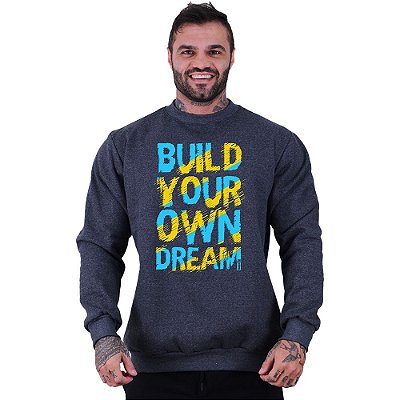 Blusa Moletom Basic Masculina MXD Conceito Sem Touca Construa Seu Sonho