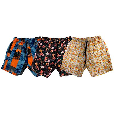 Kit 3 Unidades Shorts Sortidos MXD Conceito