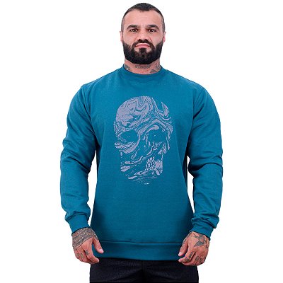 Blusa Moletom Basic Masculina MXD Conceito Sem Touca Caveira Liquida