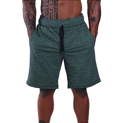 Bermuda Masculina Premium Moletinho em Molecotton com Elastano Verde