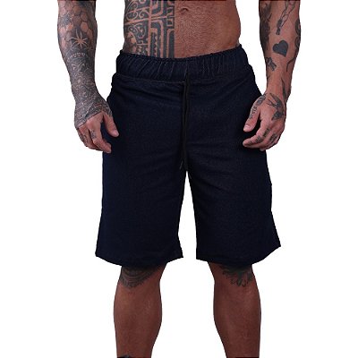 Bermuda Masculina Premium Imitação de Jeans com Elastano Azul