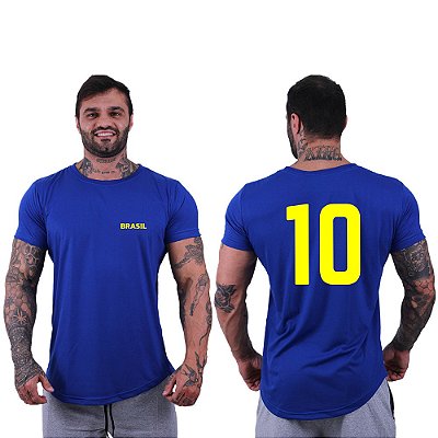 Camiseta Longline Masculina MXD Conceito Brasil e Número Dez