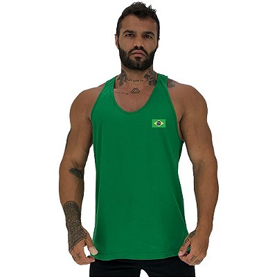 Regata Cavada Masculina MXD Conceito Bandeira Brasil