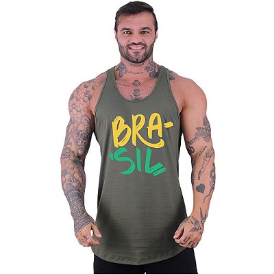 Regata Longline Masculina MXD Conceito Brasil Pincelado