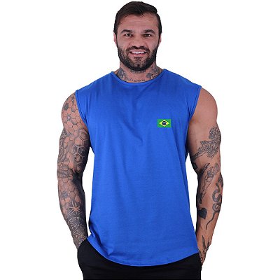 Regata Longline Machão Masculina MXD Conceito Bandeira do Brasil