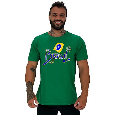 Camiseta Tradicional Masculina MXD Conceito Brasil Estlizado