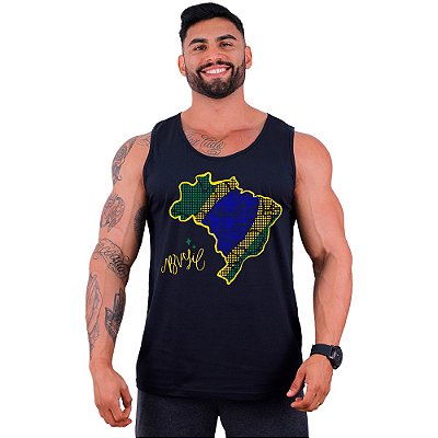 Regata Clássica Masculina MXD Conceito Mapa do Brasil