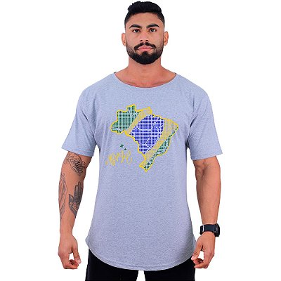 Camiseta Morcegão Masculina MXD Conceito Mapa do Brasil