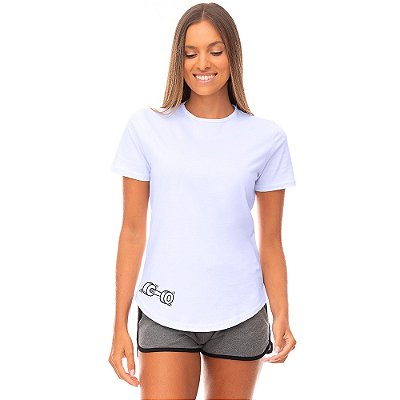 Camiseta Longline Feminina MXD Conceito Halter Fit Lateral