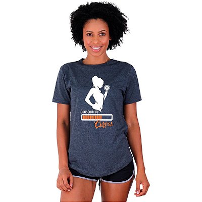 Camiseta Longline Feminina MXD Conceito Construindo Curvas