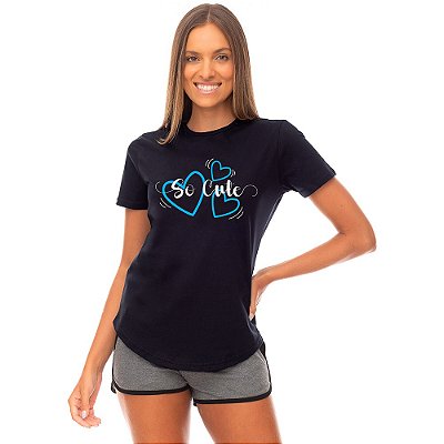 Camiseta Longline Feminina MXD Conceito So Cute Tão Fofo