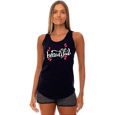 Regata Longline Feminina MXD Conceito Beautiful Bonita