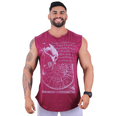 Regata Longline Machão MXD Conceito Premium Skull Escritas