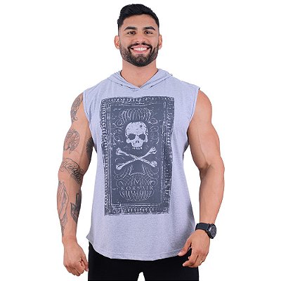 Regata Machão com Capuz Longline MXD Conceito Premium Flag Skull Pirate