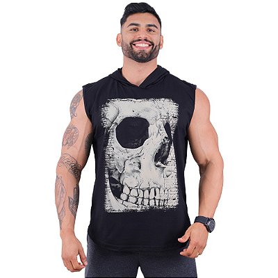 Regata Machão com Capuz Longline MXD Conceito Premium Skull Face