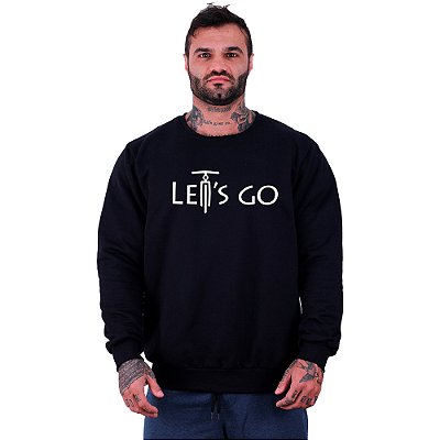 Blusa Moletom Basic Masculina MXD Conceito MTB Mountain Bike Ciclismo Let's Go bike