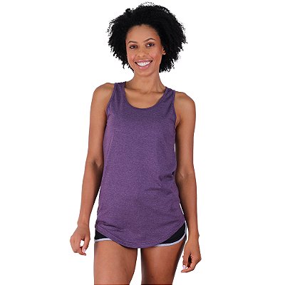 Regata Longline Feminina MXD Conceito Roxo Básico