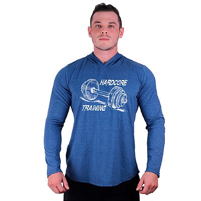 Camiseta Manga Longa Longline Com Touca MXD Conceito Hardcore Training