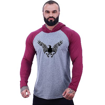 Camiseta Manga Longa Longline Com Touca MXD Conceito Fênix