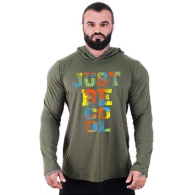 Camiseta Manga Longa Longline Com Touca MXD Conceito Just Be Cool