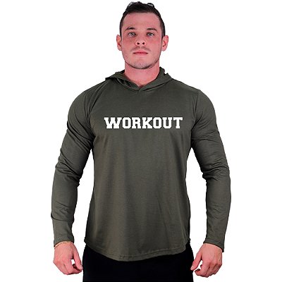 Camiseta Manga Longa Longline Com Touca MXD Conceito Workout