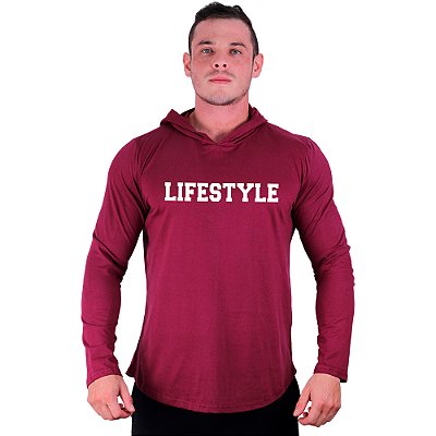 Camiseta Manga Longa Longline Com Touca MXD Conceito LIFESTYLE