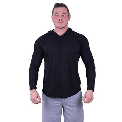 Camiseta Manga Longa Longline Com Touca DEFEITO MXD Conceito Cores Sortidas