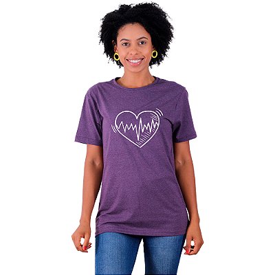 Camiseta Tradicional Manga Curta MXD Conceito Frequência Cardíaca