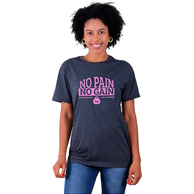 Camiseta Tradicional Manga Curta MXD Conceito No Pain No Gain
