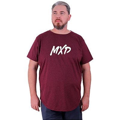 Camiseta Longline Estampada Plus Size MXD Conceito Manga Curta MXD Pincelado