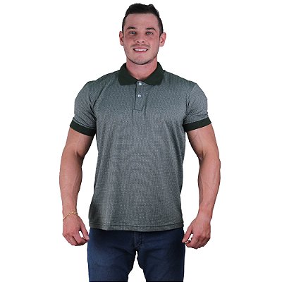 Camisa Gola Polo Masculina Rentex MXD Conceito Riscos Verde