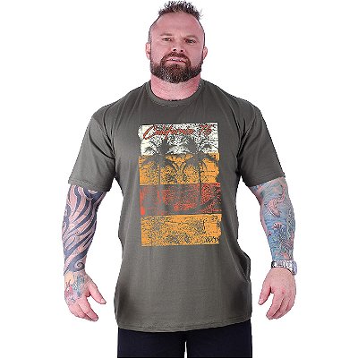 Camiseta Tradicional Estampada Plus Size Curta MXD Conceito Praia Tropical