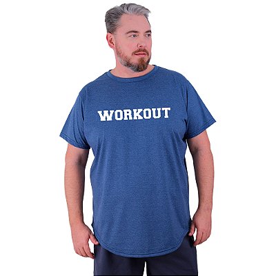 Camiseta Longline Estampada Plus Size MXD Conceito Manga Curta Workout