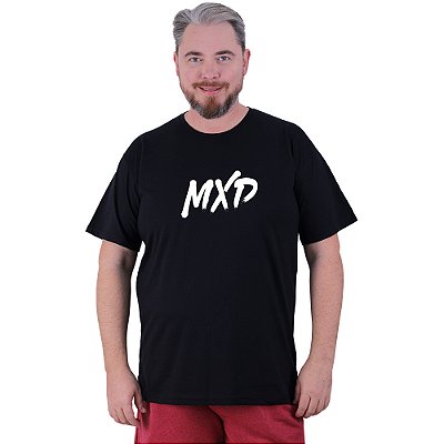 Camiseta Tradicional Estampada Plus Size Curta MXD Conceito Pincelado