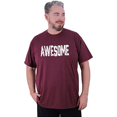Camiseta Tradicional Estampada Plus Size Curta MXD Conceito Awesome