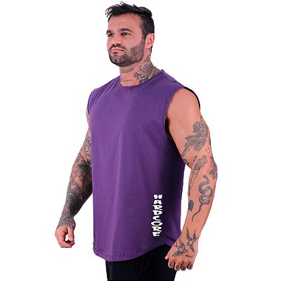 Regata Machão Longline Estampa Lateral Sem Manga MXD Conceito HardCore