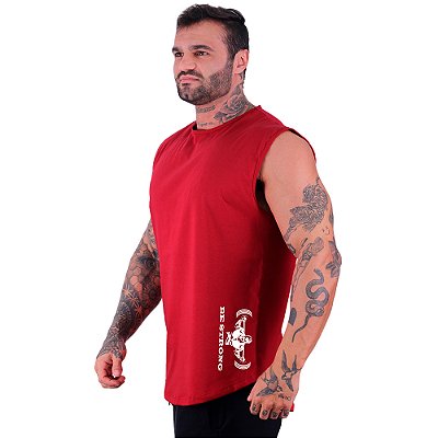 Regata Machão Longline Estampa Lateral Sem Manga MXD Conceito Be Strong