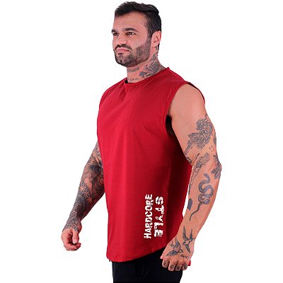 Regata Machão Longline Estampa Lateral Sem Manga MXD Conceito HardCore Style