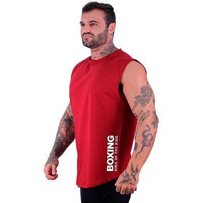 Regata Machão Longline Estampa Lateral Sem Manga MXD Conceito Boxing King Of The Ring