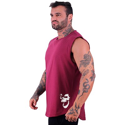 Regata Machão Longline Estampa Lateral Sem Manga MXD Conceito Gorila